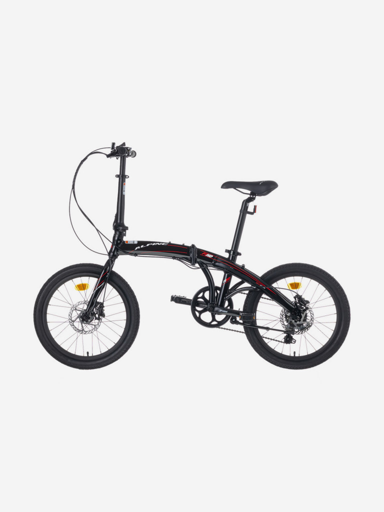 Велосипед Alpinebike F1HD, One size, 20", складной, 7 скоростей, черно-красный