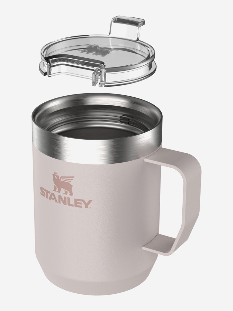 Термокружка Stanley Classic, 230 мл, розовая, с ручкой и крышкой