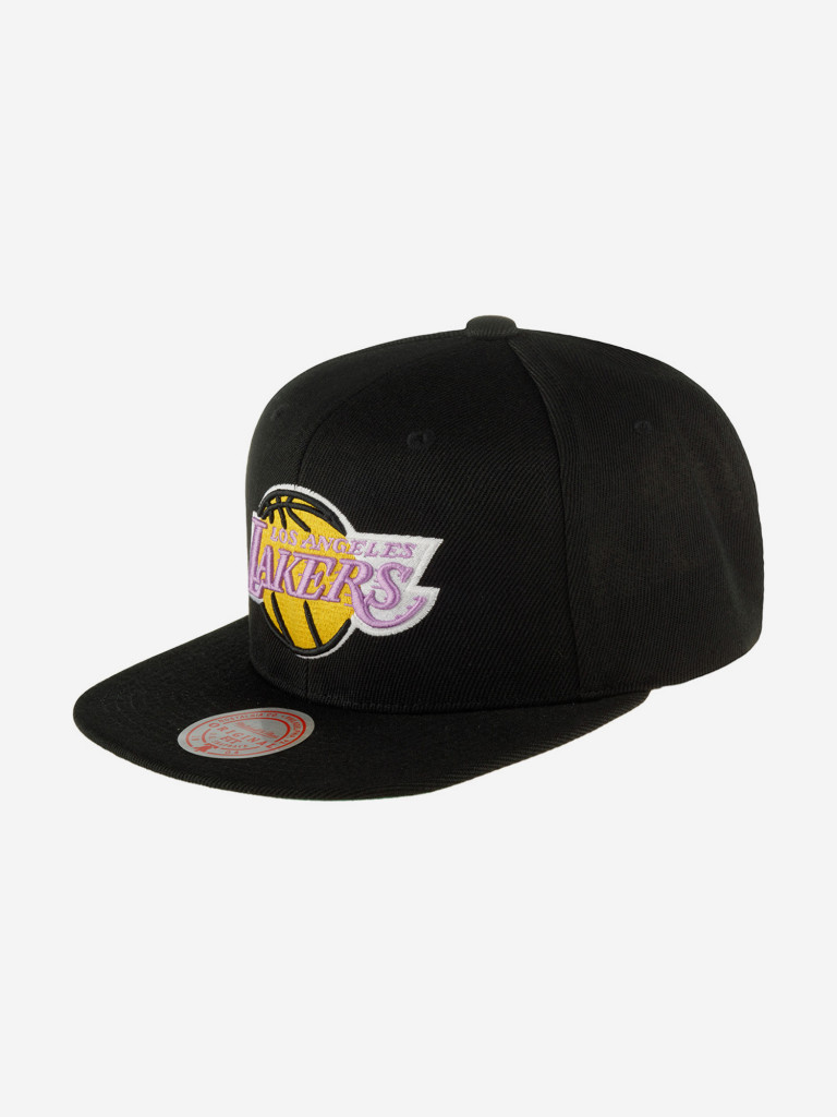 Бейсболка с прямым козырьком MITCHELL NESS 6HSSJS19079-LALBKCK Los Angeles Lakers NBA (черный)