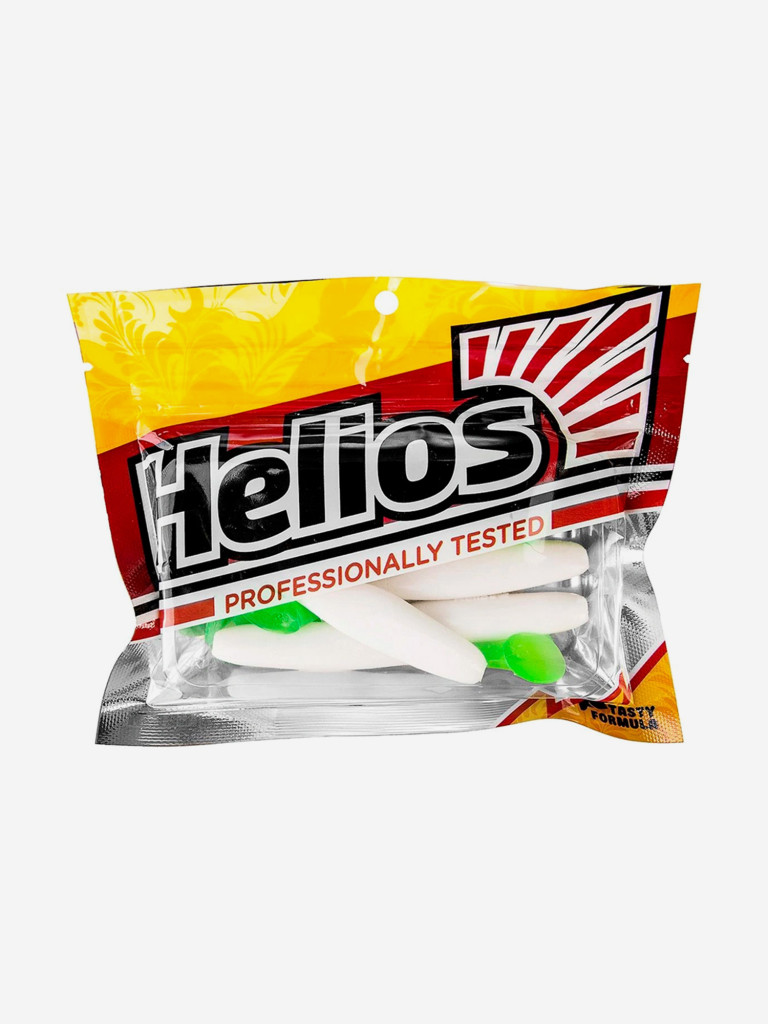 Мягкая приманка Helios Vigor, 3,75'' / 9,5 см, White & Green, 7 шт (HS-6-016)