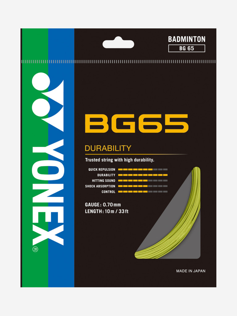 Струна для бадминтона Yonex BG-65 Y, 10м.