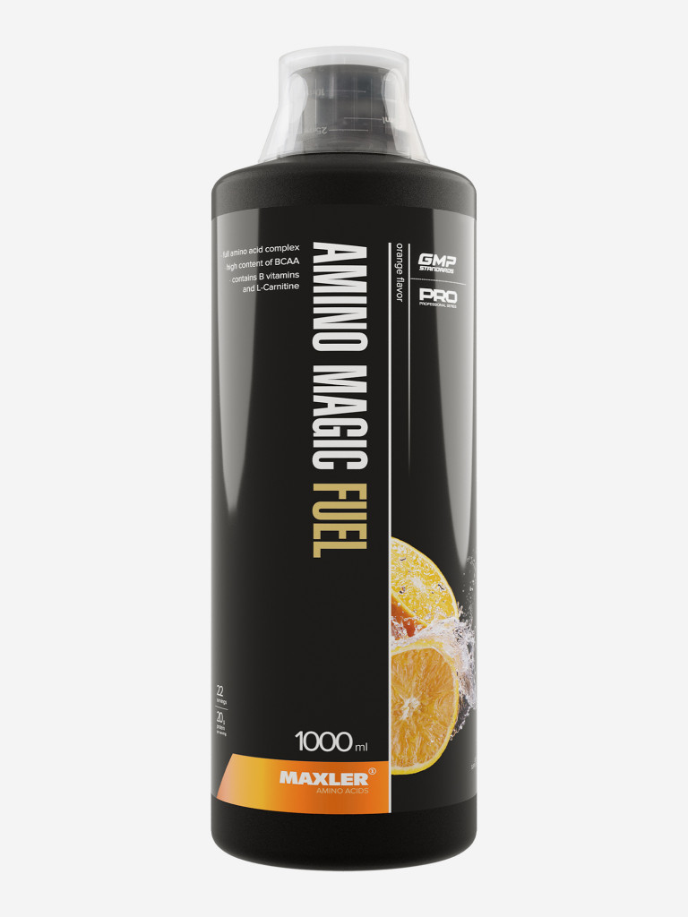 Аминокислотный комплекс c Л-карнитином и витамином B Maxler, жидкий, 1000 мл - Апельсин
