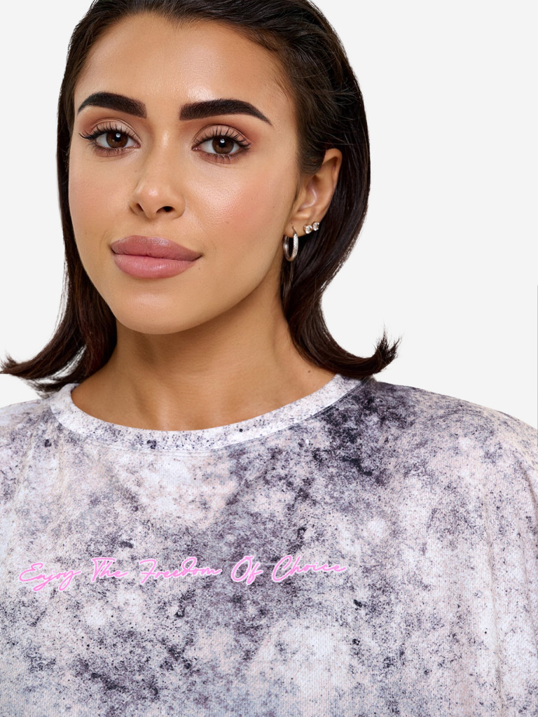 Толстовка укороченная Bona Fide Oversize Crop Longsleeve "Sexy Club"