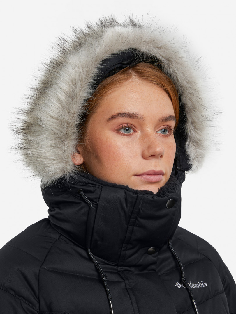 фото Пуховик женский columbia belle isle mid down jacket, черный