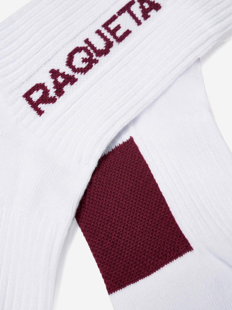 Носки Унисекс RAQUETA SPORT Tenista, белые c бордо