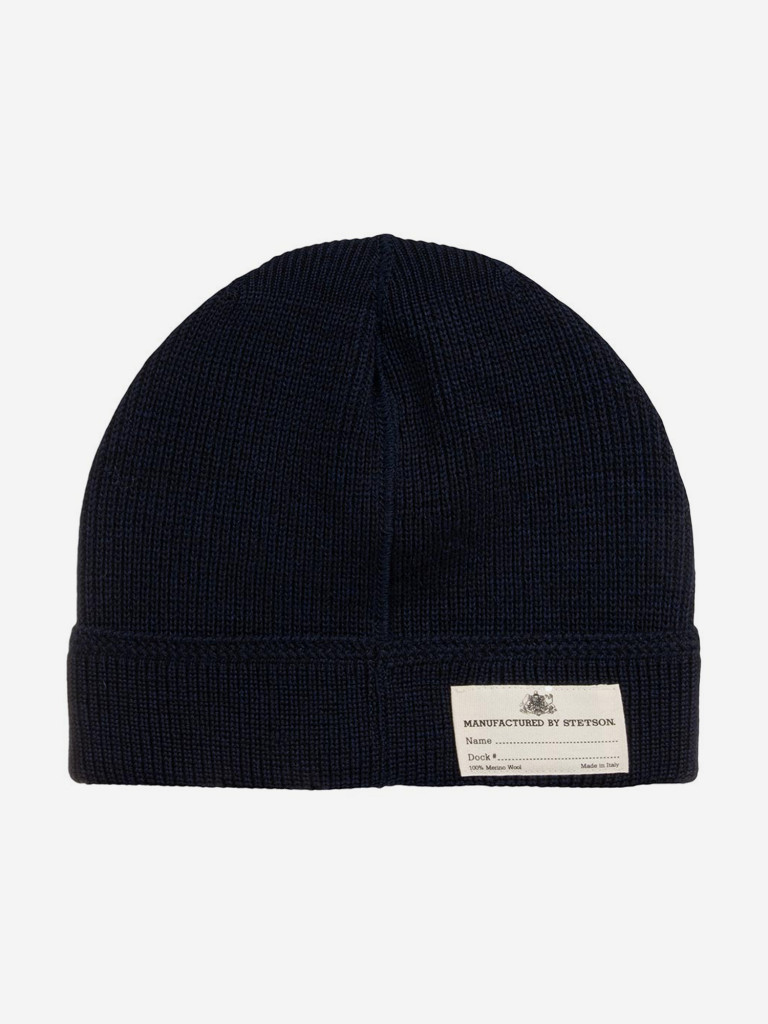 Шапка с отворотом STETSON 8599319 ONALASKA CUFF MERINO (синий)