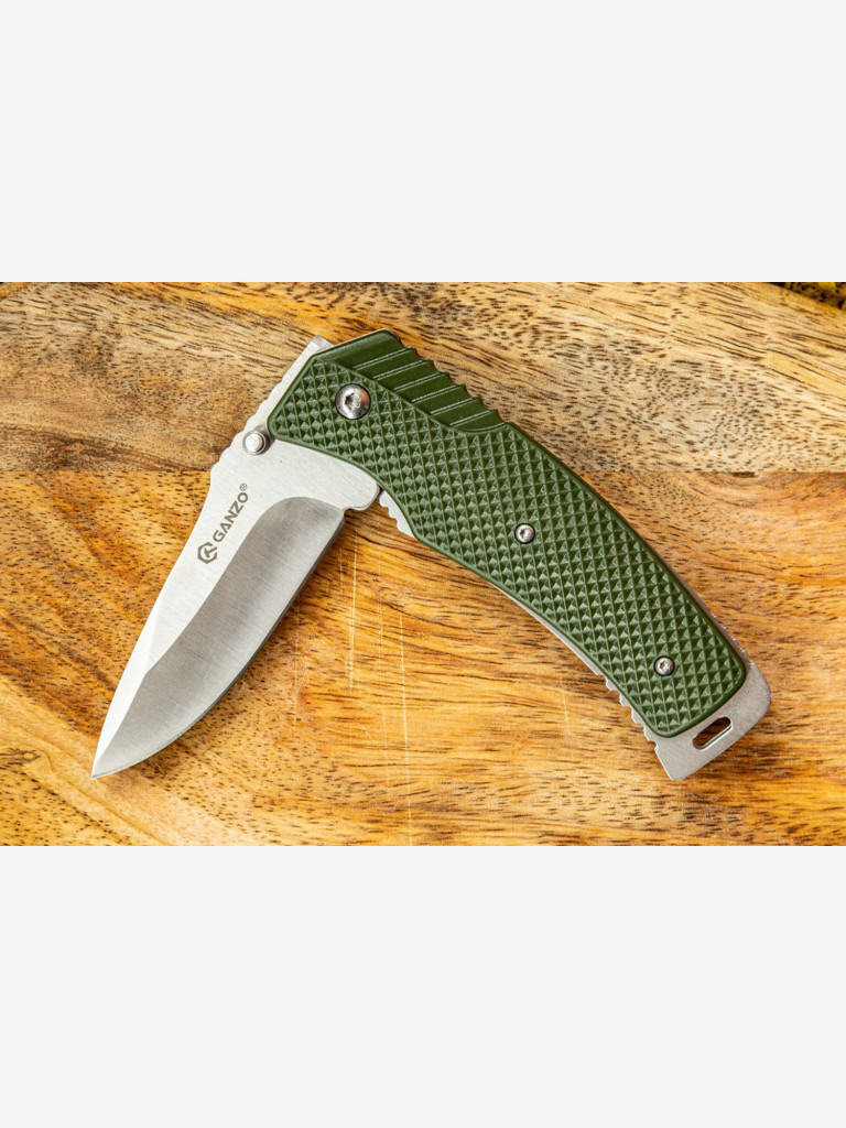 Нож Ganzo G618 440 Steel Exclusive Edition Green Handle