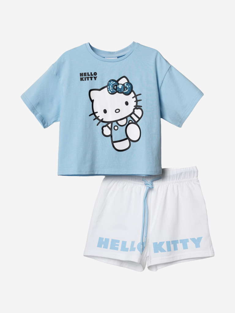 Комплект для девочек: футболка, шорты PlayToday