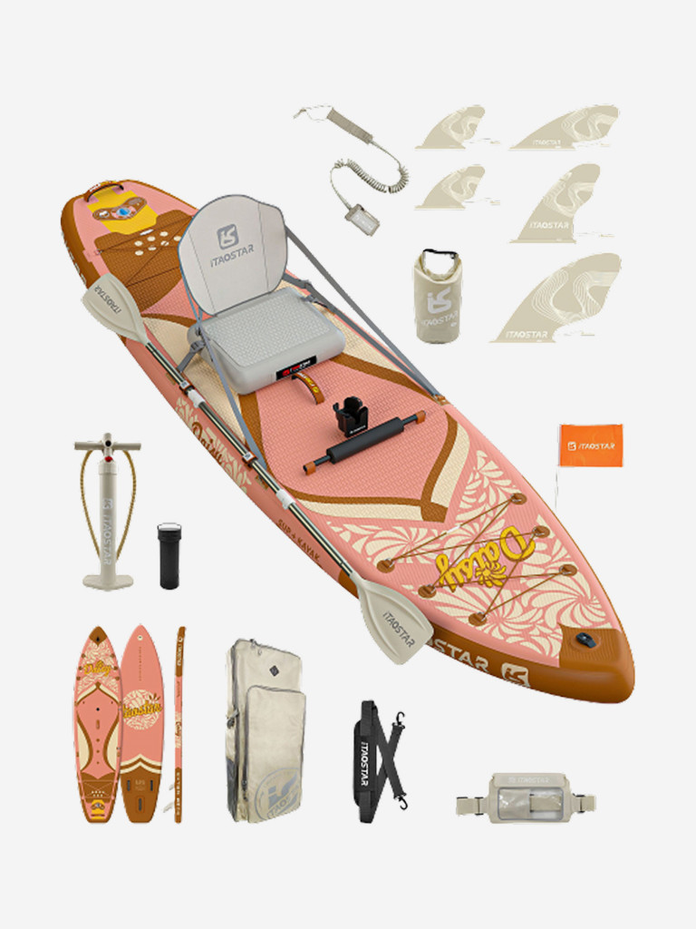 Сапборд надувной iTaoStar Daisy Sophisticated pink, 350x89x15 см