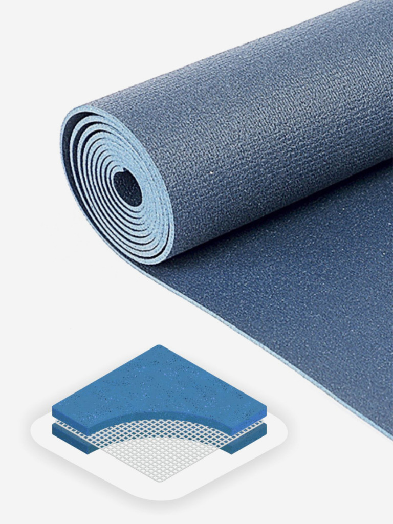 Коврик для фитнеса и йоги Rishikesh Bodhi синий 175х60х0,45
