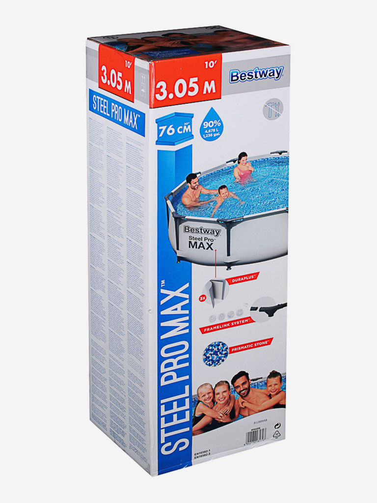 BESTWAY Бассейн каркасный Steel Pro Max, сталь, ПВХ, 305х76см, 4678л, 56406