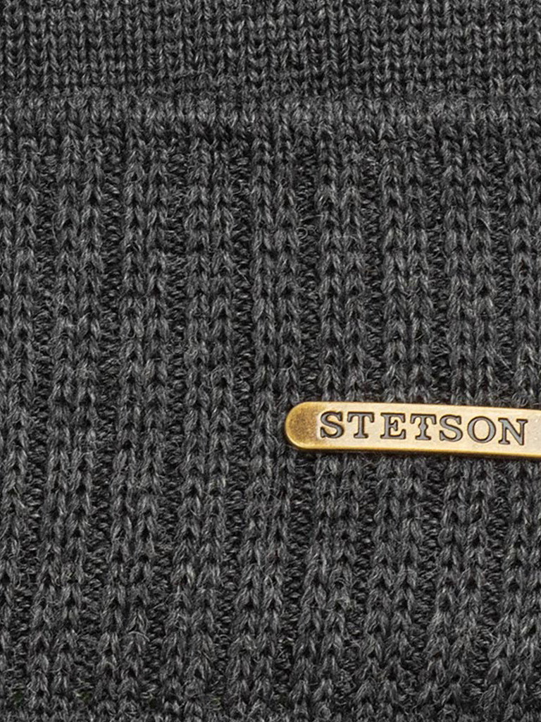 Шапка с отворотом STETSON 8599304 BEANIE MERINO (серый)