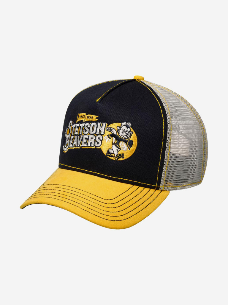 Бейсболка с сеточкой STETSON 7751181 TRUCKER CAP FOOTBALL BEAVER (желтый)