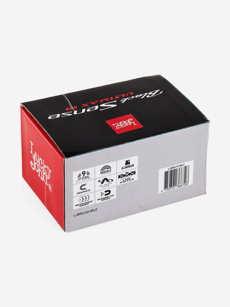 Катушка для спиннинга и поплавочной удочки мультипликаторная Lucky John Black Sense ULTIMAX 10 ML инерционная