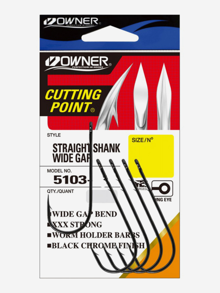 Крючок OWNER Straight Shank Wide Gap BC №1/0 6шт