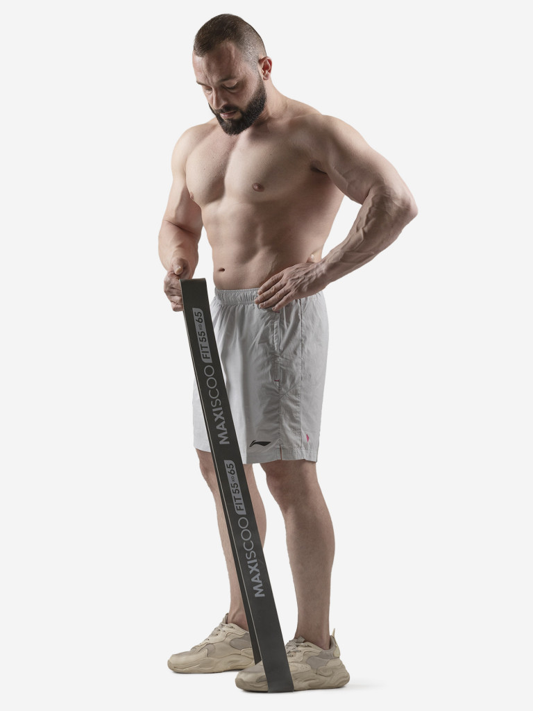 Фитнес Эспандер MAXISCOO FIT, 55-65кг, Черный