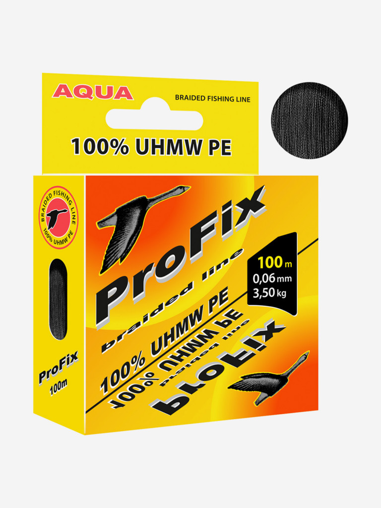 Плетеный шнур для рыбалки AQUA ProFix Black 0,06mm 100m