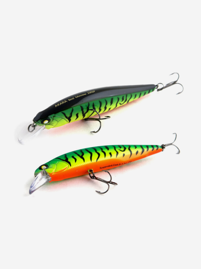 Воблер Akara Best Minnow 100SP минноу суспендер на щуку, судака 15гр A68