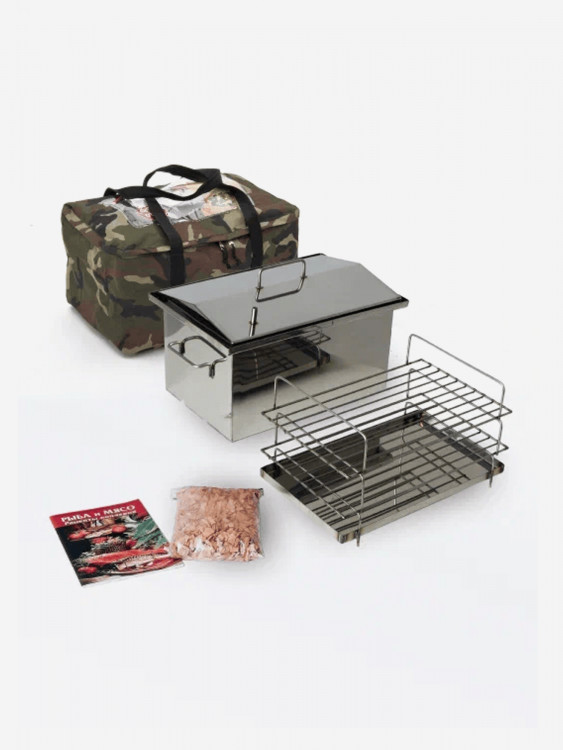 Коптильня горячего копчения 25л 400х250х250мм нержавеющая сталь 1,5мм, Старый Очаг