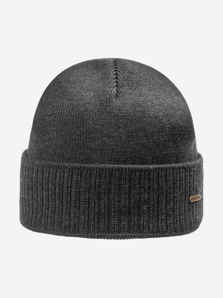 Шапка с отворотом STETSON 8599304 BEANIE MERINO (серый)