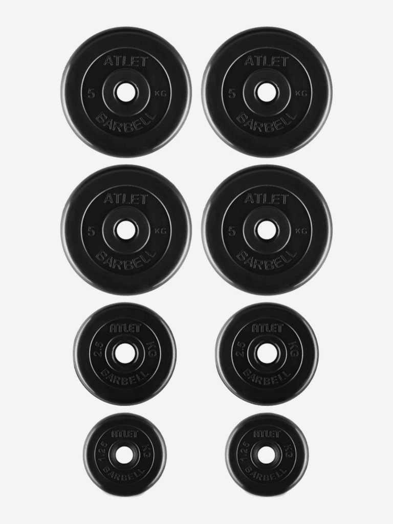 Гантели разборные BARBELL ATLET 1 по 29 кг (D 31 mm) Черный