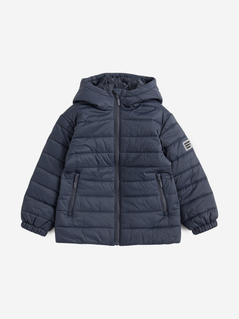 Куртка демисезонная стёганная с капюшоном синяя детская Button Blue
