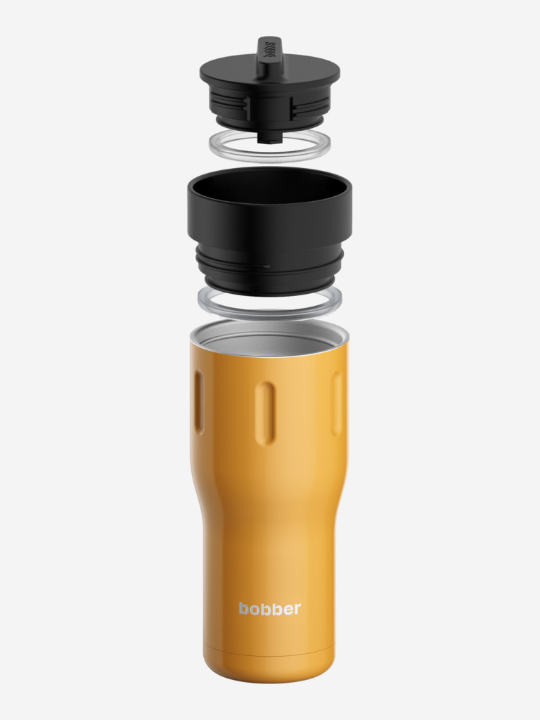 Термокружка вакуумная BOBBER Tumbler 470 мл, крышка 360, тепло до 8 часов, оранжевый