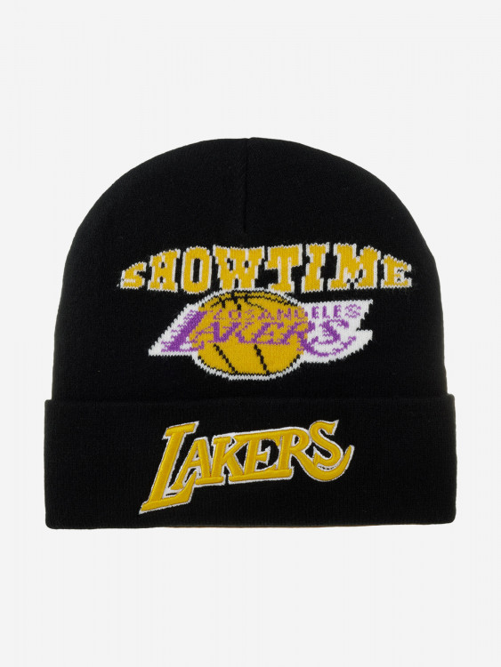 Шапка с отворотом Mitchell & Ness KTCFSH22022-LALBLCK Los Angeles Lakers NBA (черный)