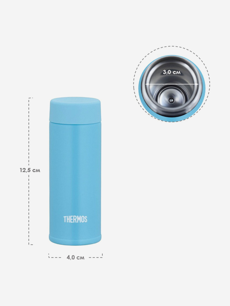 Мини термос для кофе 120 мл THERMOS JOJ-120 голубой