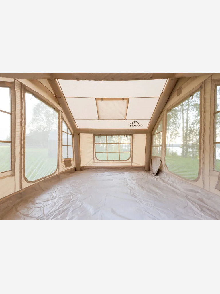 Надувная палатка Coody 8.0 Beige, 320×250×220 см, 2–4 человека, 2 входа, навес
