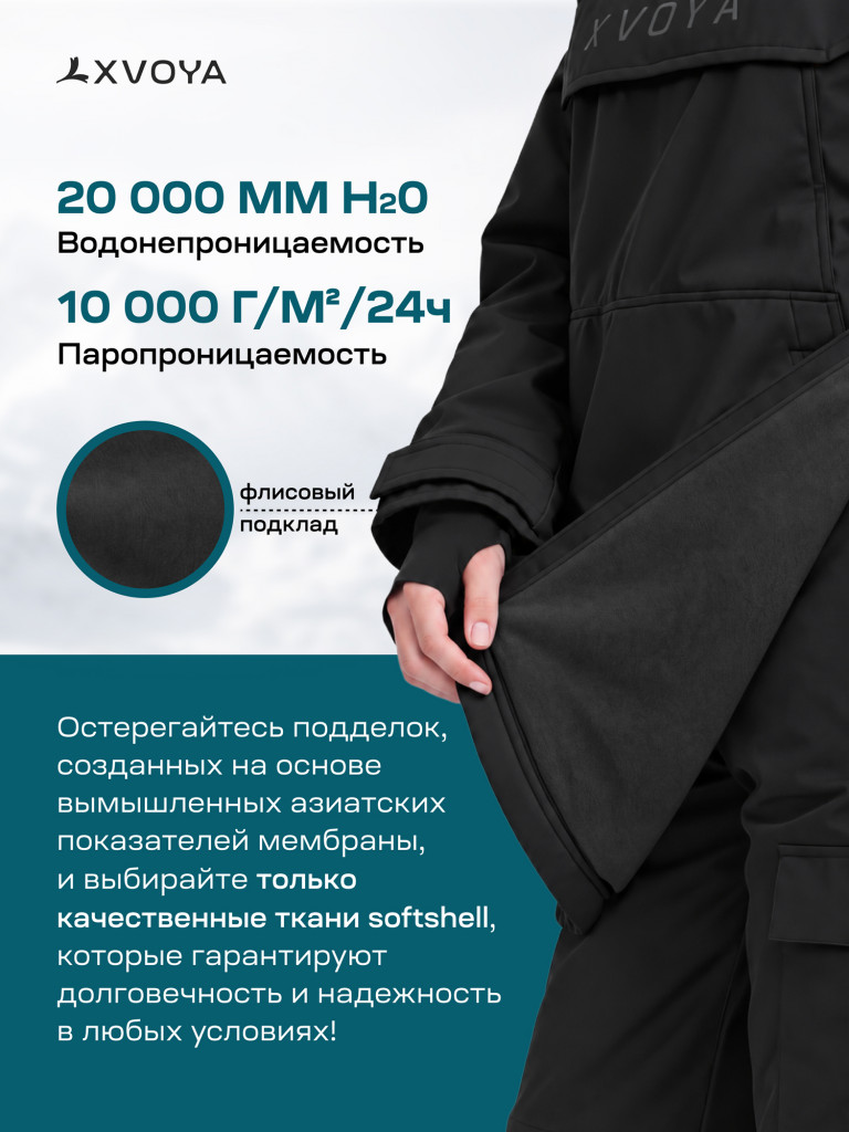 Анорак сноубордический XVOYA Base черный