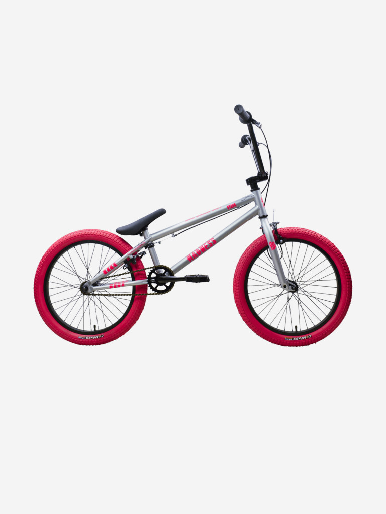 Велосипед подростковый Stark Madness BMX 1 серебристый матовый/розовый/розовый