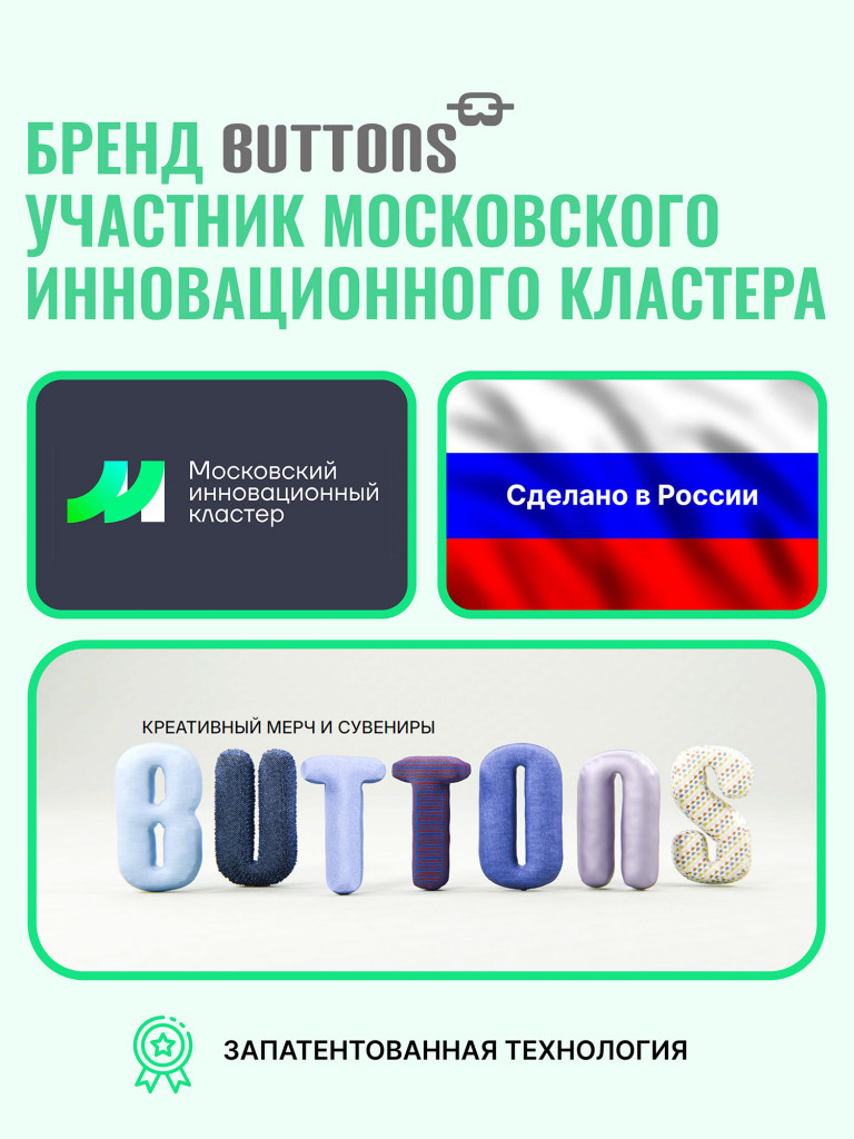 Сидушка туристическая BUTTONS, пенка универсальная прямоугольная с рисунком