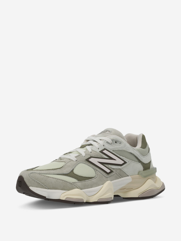 Кроссовки New Balance 9060 зеленый/бежевый цвет — купить за 23399 руб.,  отзывы в интернет-магазине Спортмастер