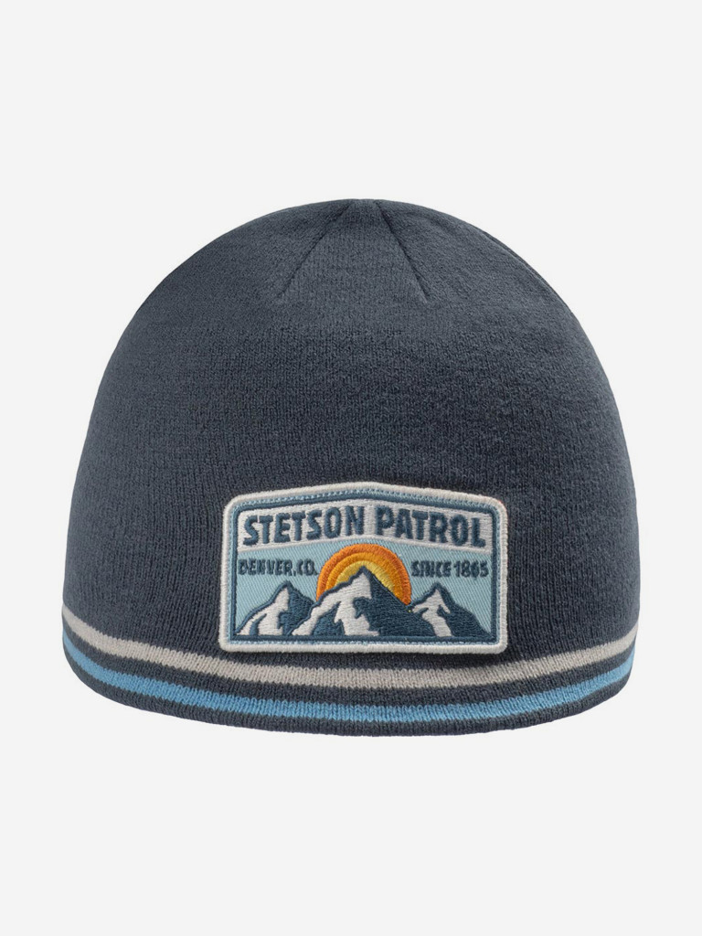 Шапка без отворота STETSON 8699101 BEANIE PATROL (синий)