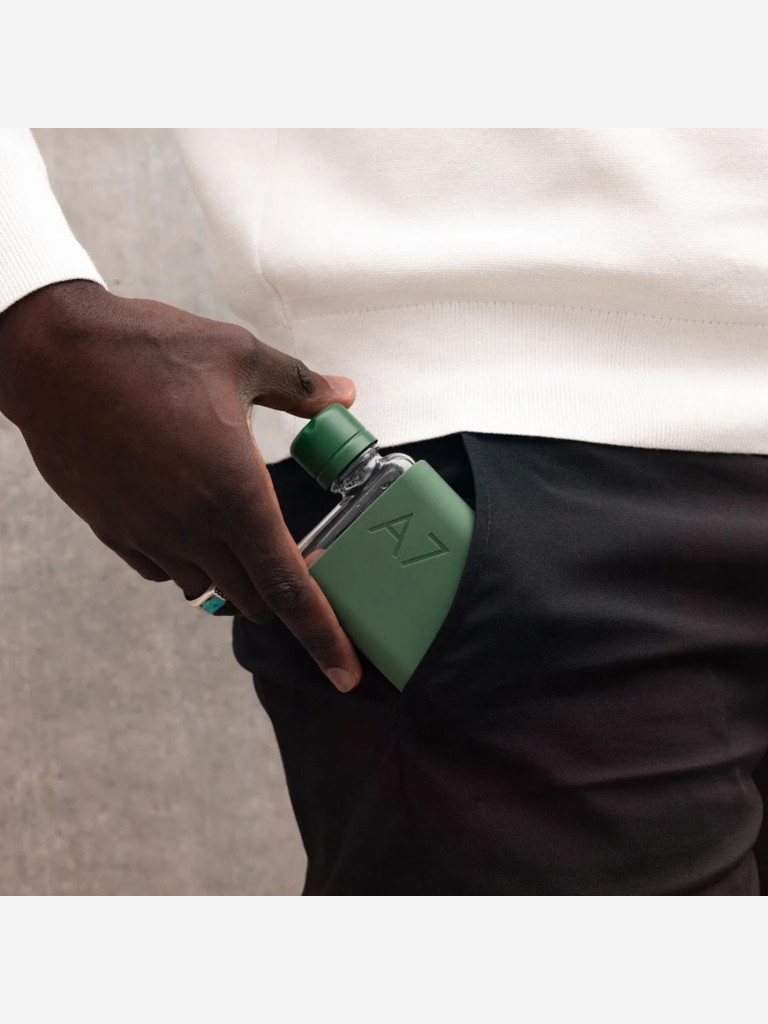 Бутылка с силиконовым чехлом Memobottle A7, зеленый