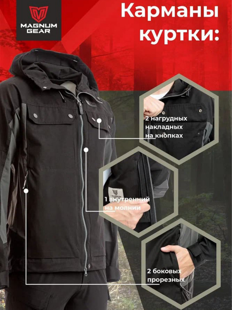 Костюм MAGNUM GEAR TREK PRO черный/графит