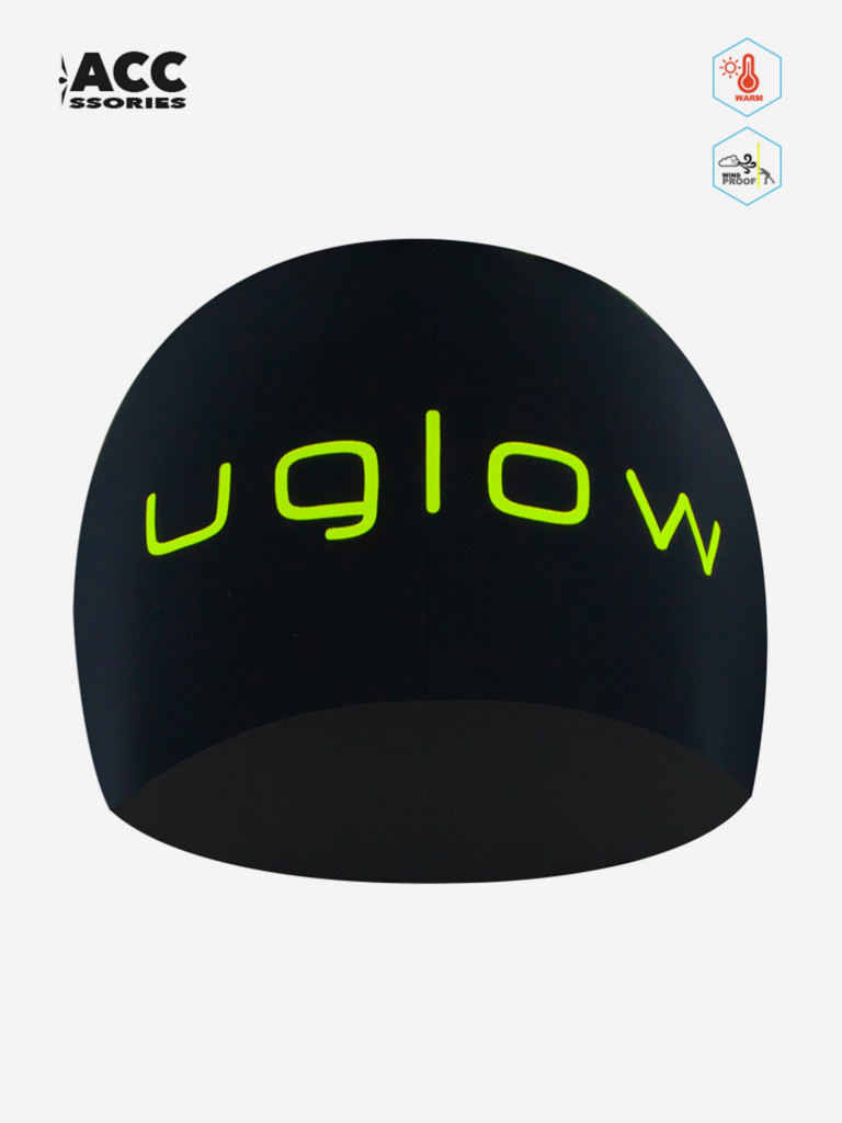 Шапка для бега UGLOW, черный желтый