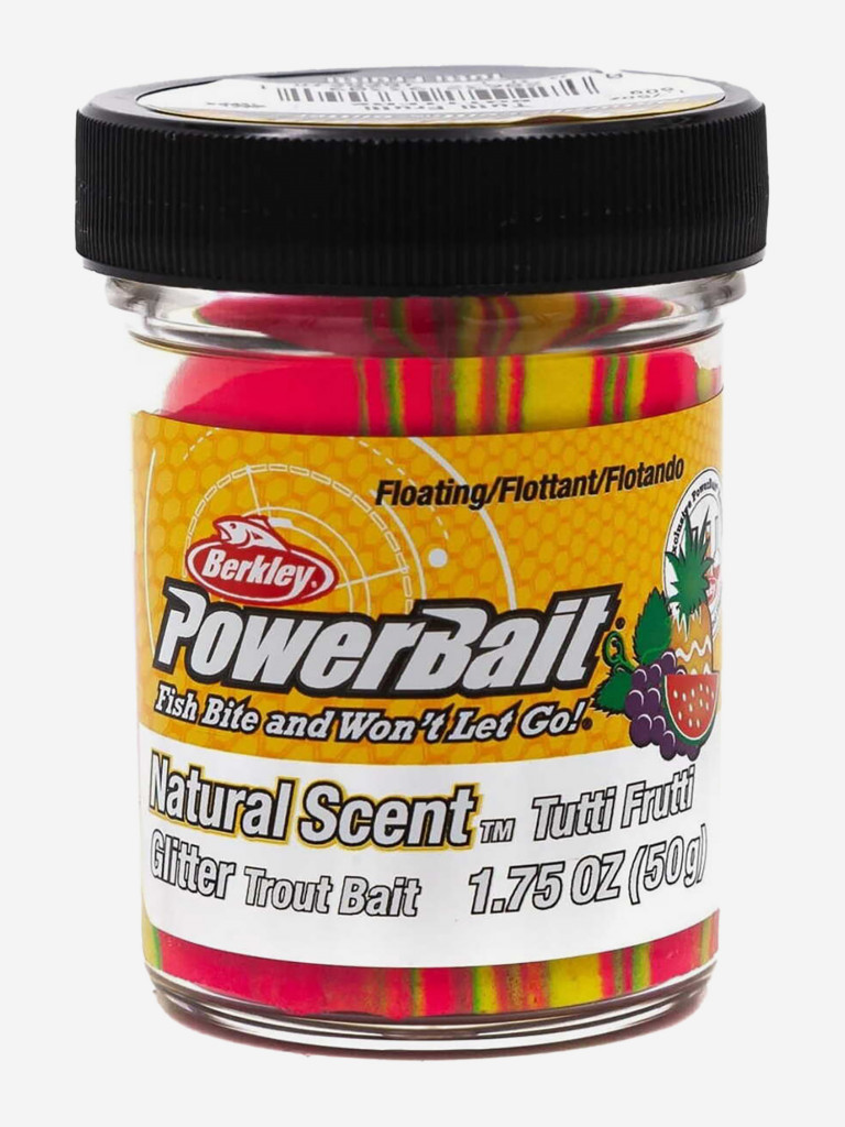 Appât Berkley PowerBait Trout Bait - Senteur Orange Soda Avec Paillettes - Pour La Pêche à La Truite