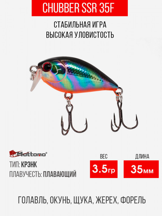 Воблер Mottomo Chubber SSR 35F 3,5g Silver Fuel
