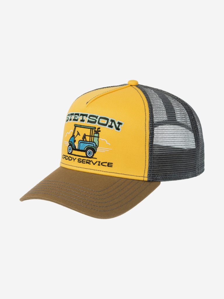 Бейсболка с сеточкой STETSON 7761179 TRUCKER CAP GOLF CADDY SERVICE (желтый)