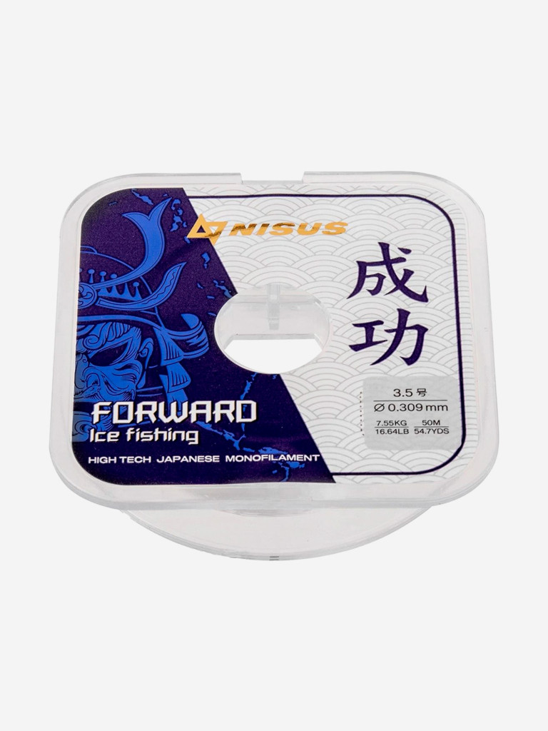 Леска для рыбалки Nisus FORWARD ICE FISHING Nylon 0,309мм, 50м, 7,55кг, прозрачный