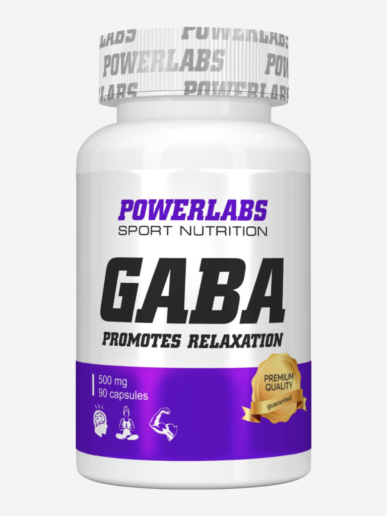 Аминокислотный комплекс GABA, Powerlabs, 500 мг, 90 капсул