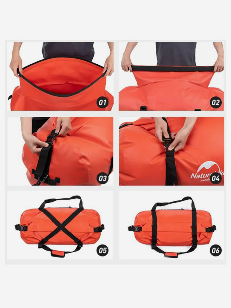 Гермосумка Naturehike 90 л ПВХ (красная)