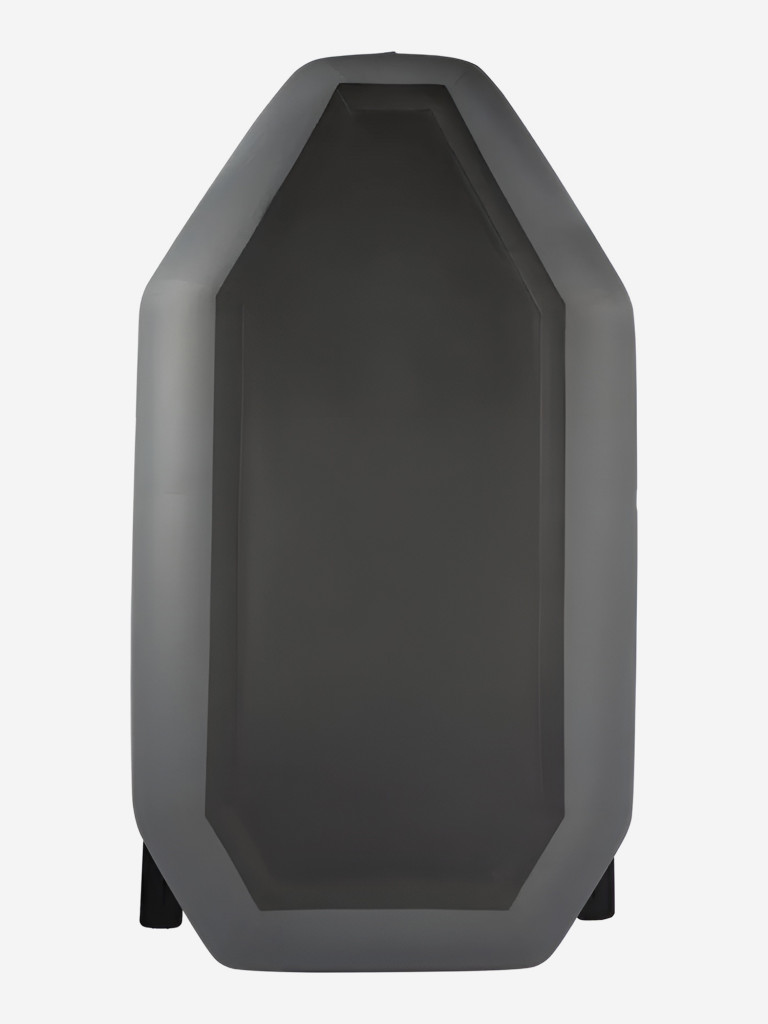 Лодка ПВХ YUKONA 260 GT под мотор двухместная надувная гребная для рыбалки со складным пайолом, серая