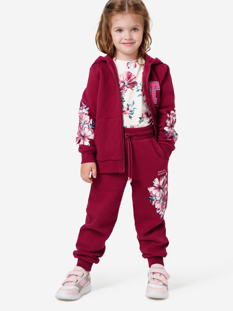 Комплект для девочки: толстовка, брюки PlayToday