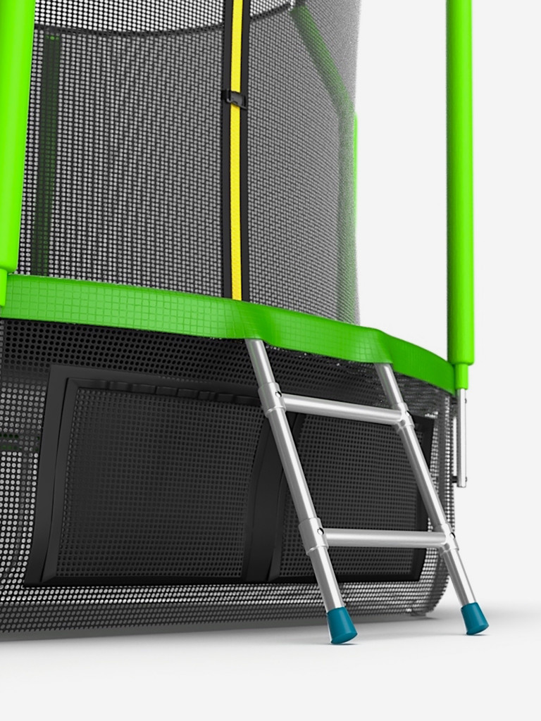 Батут каркасный EVO JUMP Cosmo 8ft зеленый + нижняя защитная сеть, диаметр 244 см