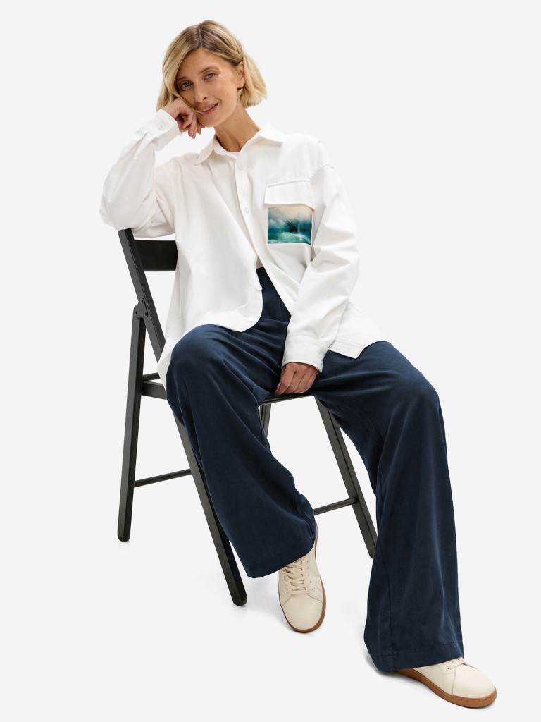 Рубашка хлопковая белая Kefirmaykifer