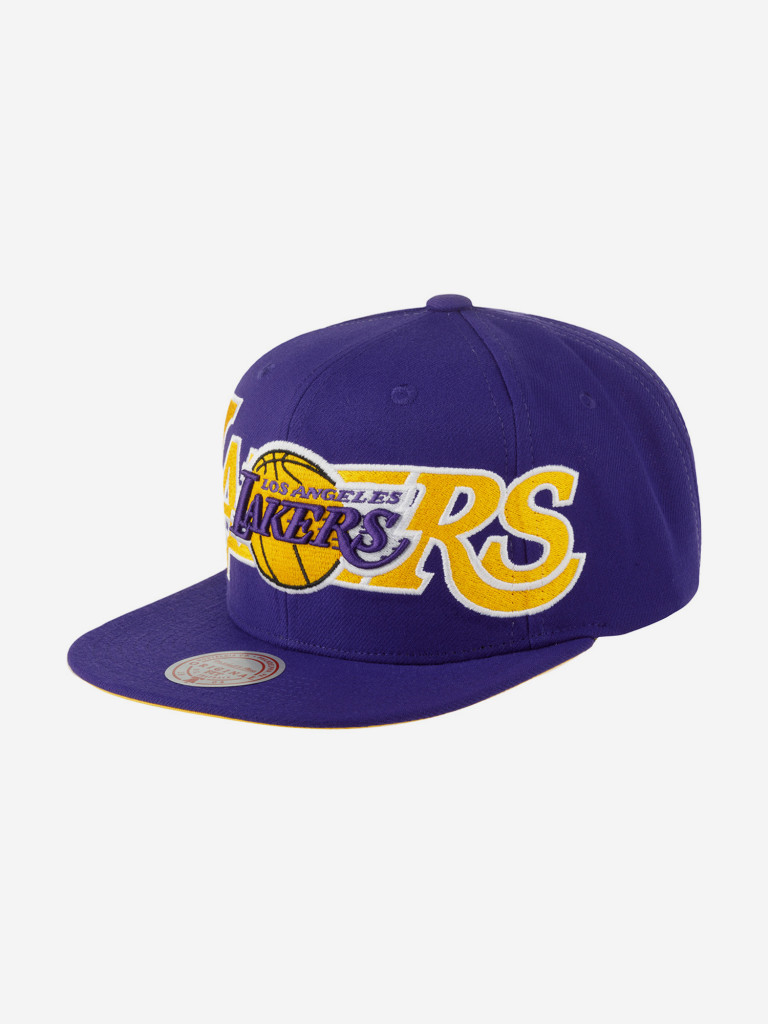 Бейсболка с прямым козырьком MITCHELL NESS HHSS7646-LALYYPPPPURP Los Angeles Lakers NBA