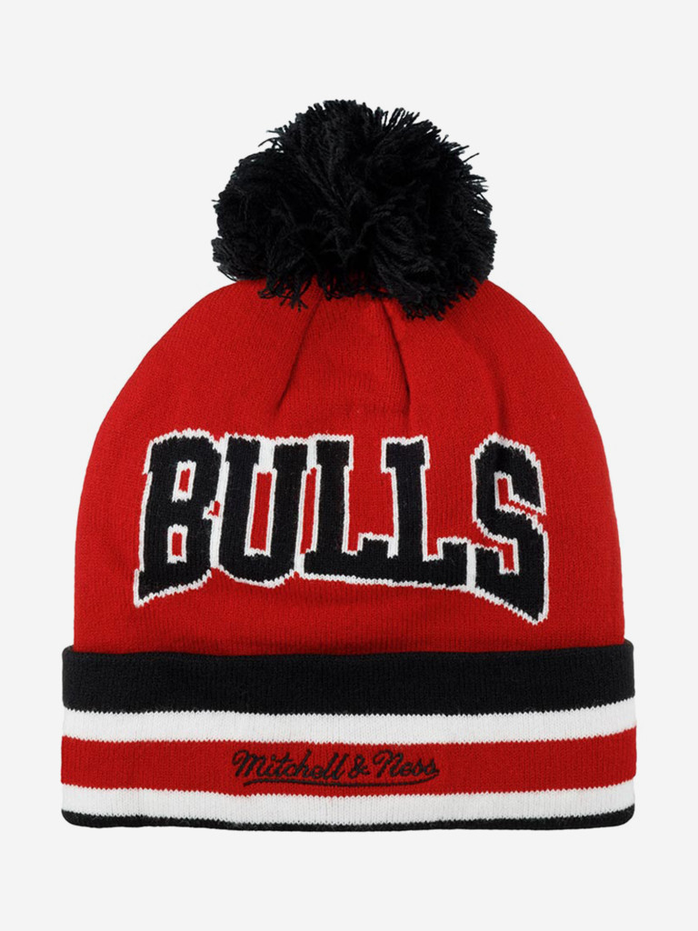 Шапка с помпоном MITCHELL NESS MN1-EU097-TCUFF-CHIB-RED Chicago Bulls NBA